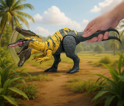 Jucarie Mattel Jurassic World - Figurina Dinozaur cu Sunet și Acțiune de Atac, Ceratosuchops Preistoric Interactiv, 32 cm