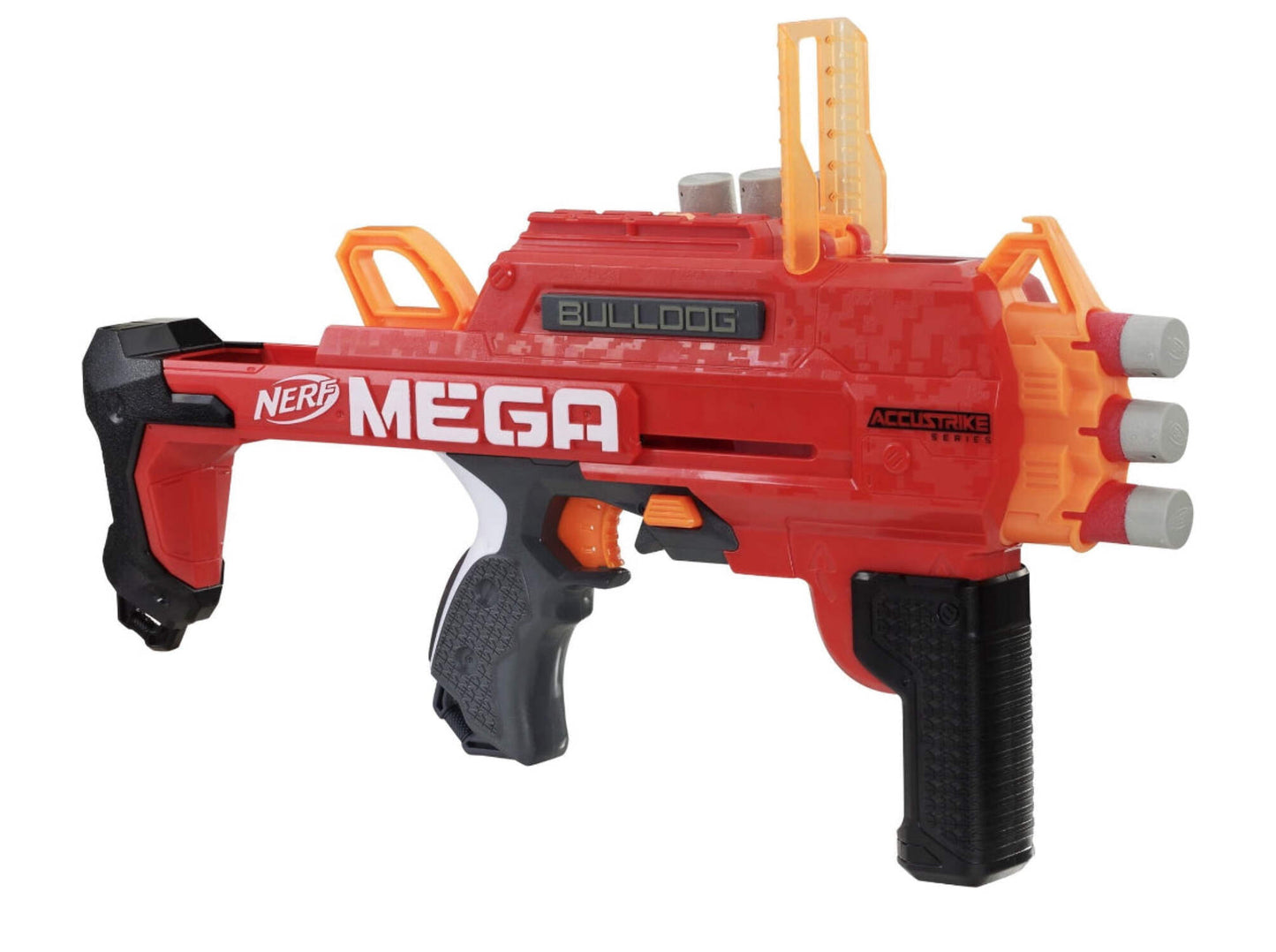 Blaster Nerf AccuStrike Mega Bulldog – 2 Moduri, Vizor, 6 Gloante