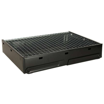 Grătar Portabil Pliabil – Oțel Cromat, 27,5×35,5cm, Camping & Grădină