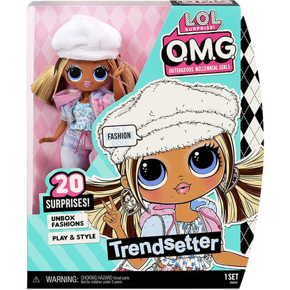 LOL Surprise OMG Trendsetter Fashion Doll cu 20 accesorii