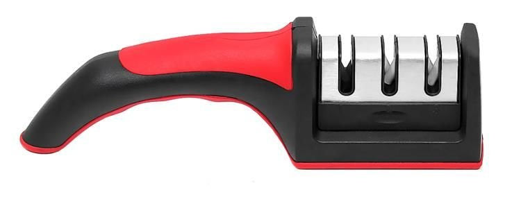 Ascutitor de cuțite 3 în 1 – Ușor, Rapid și Eficient, cu Mâner Ergonomic pentru Acasă și Bucătării Profesionale, Compact și Practic pentru Depozitare