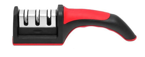 Ascutitor de cuțite 3 în 1 – Ușor, Rapid și Eficient, cu Mâner Ergonomic pentru Acasă și Bucătării Profesionale, Compact și Practic pentru Depozitare