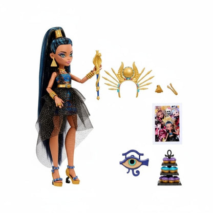 Papusa Cleo De Nile din Monster High cu Accesorii pentru Balul Monstrilor, 29 cm