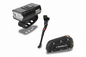 Pachet accesorii bicicletă – hero shot dramatic, lumină LED, cric, geantă