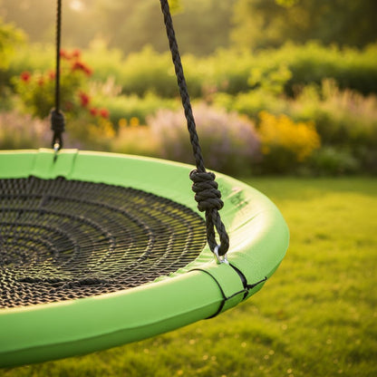 Leagăn Tip Cuib pentru Copii – 100 cm, Verde/Negru, până la 120 kg
