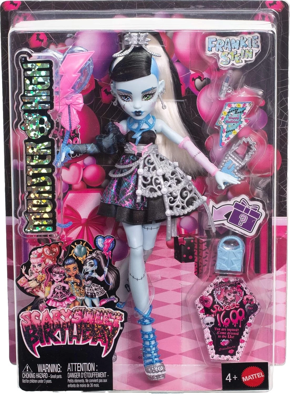 Păpușa Monster High Frankie Stein – Scary Sweet, 27 cm, Colecție Oficială