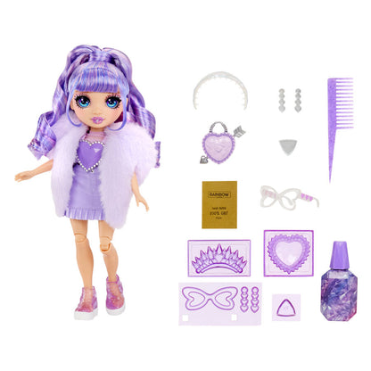 Rainbow High Crystal Fashion Doll Violet Willow – 28 cm, Sparkling Accessories
