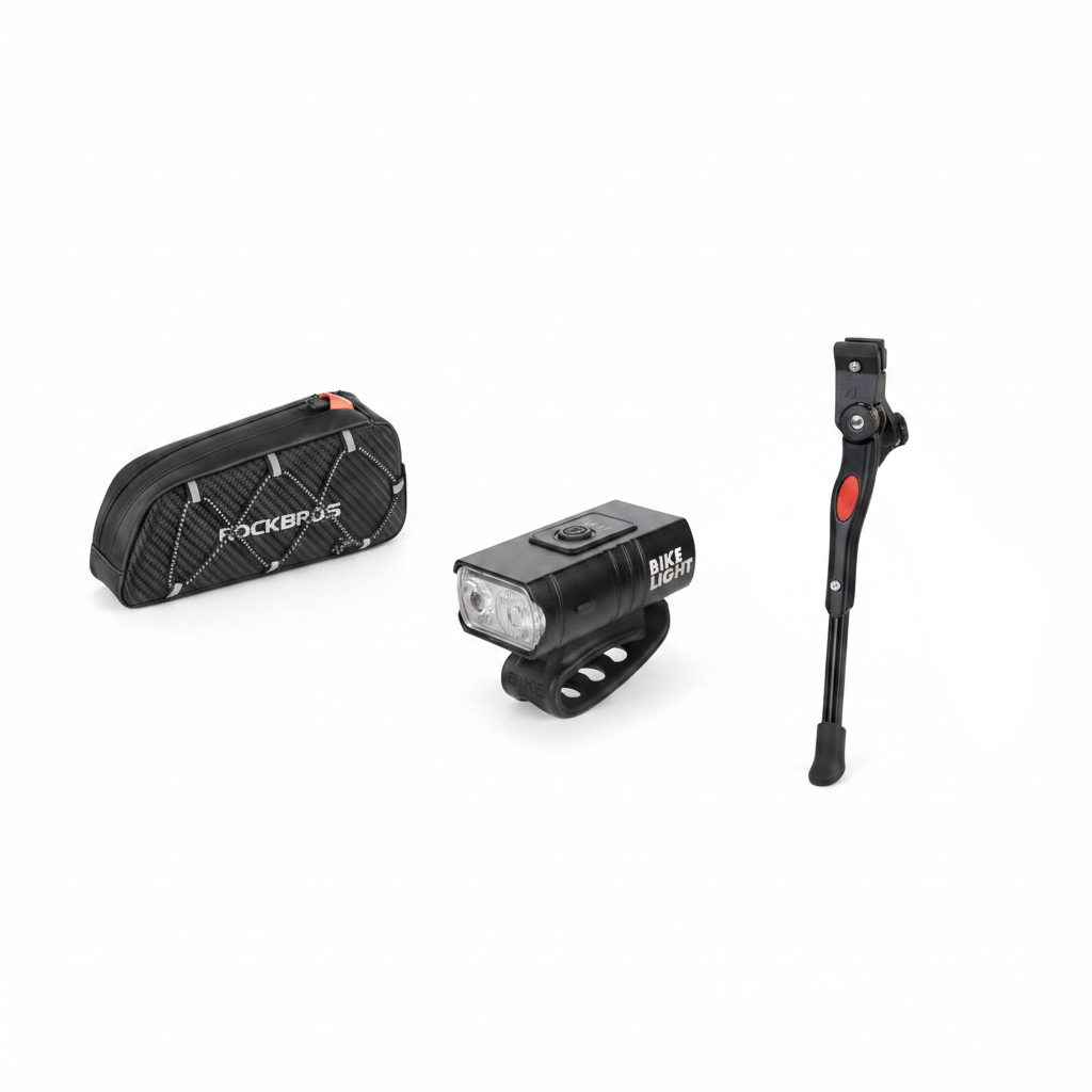 Pachet bicicleta flat lay