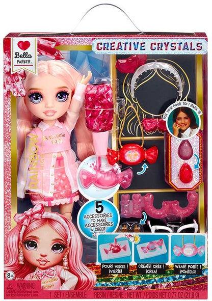 Păpușă Rainbow High Crystal Fashion Bella – Stilată cu Accesorii Strălucitoare