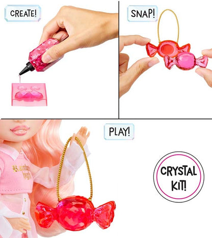 Păpușă Rainbow High Crystal Fashion Bella – Stilată cu Accesorii Strălucitoare