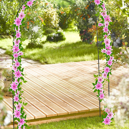 Arcadă Metalică pentru Plante Cățărătoare 240x140x38 cm – Negru