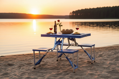 Set Camping Pliabil cu Masă și 4 Scaune - Mobilitate și Confort în Natură